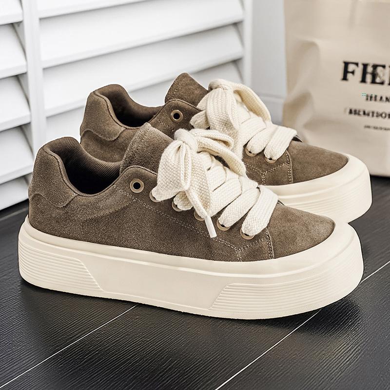 Men's Winter Sneakers Classic Comfort Platform Leather Skateboarding Shoes Men Zapatillas De Skate Men Lace-up White Sneakers