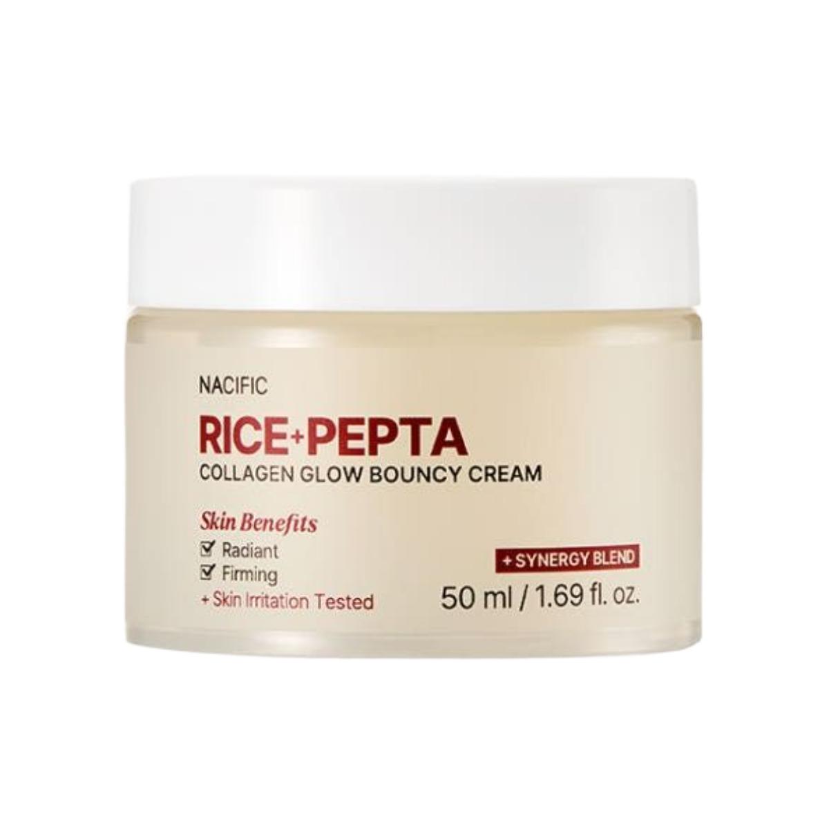 

NACIFIC Rice Pepta Collagen Glow Bouncy Cream 50ml - Firming & Deep Hydration Facial Moisturizer