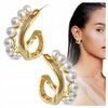 Women'S Earrings Elegant Pearls Small Classic Fashionable For A Gift
