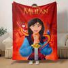 1 Stück, Disney Mulan Heimdekorative Kuscheldecke Weiche Decke für Sofa, Bett, Auto, Reisen, Camping, Büro-Nickerchen, Geschenkidee