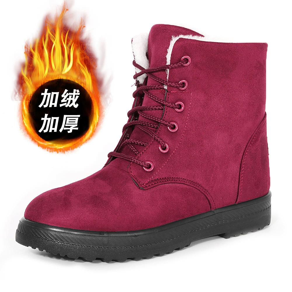 Hohe Herren- und Damen-Schneestiefel, neue Martin-Stiefel, winterwarme Plateau-Schuhe in großen Größen