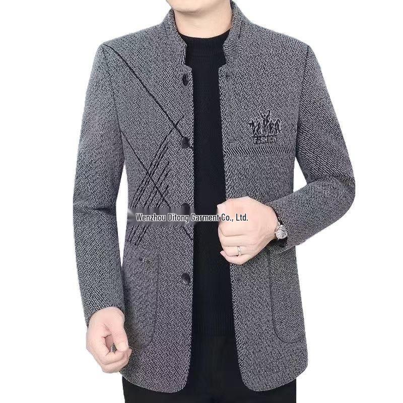 Men's High-Quality Stand Collar Casual Suit Jacket for Autumn