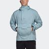 Adidas Solid Color Casual Hooded Sports Breathable Long Sleeve Jacket Men Jacket Light-Gray Blue HA7691