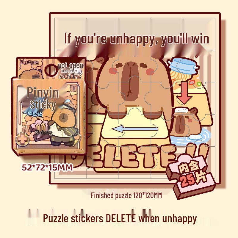 Xinmo Niedliches Cartoon-Sticker-Puzzlebuch: DIY Lernspielzeug für Kinder