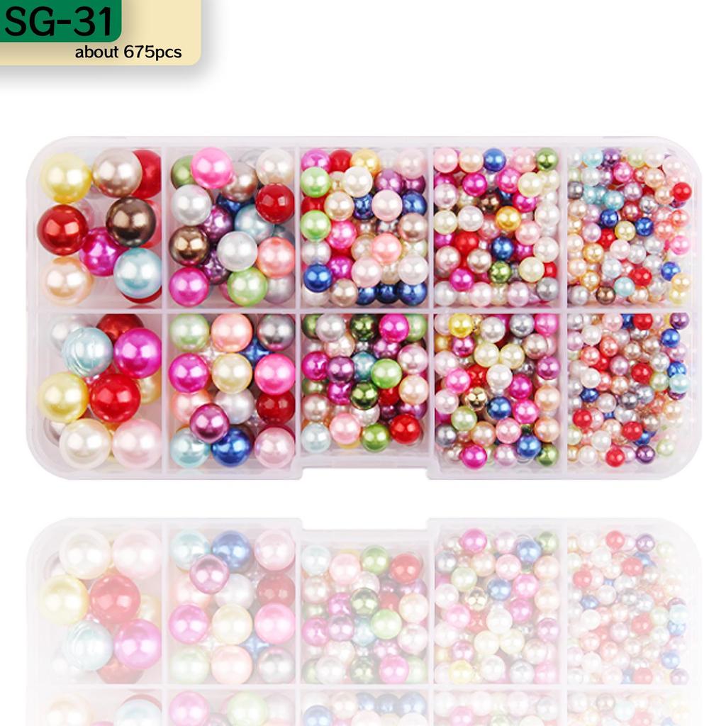 Hot-Selling Beading Machine Set: Multi-Color Plastic Base, Irregular Drill, Round Bead Claw, 24-Grid Jewelry Accessories.