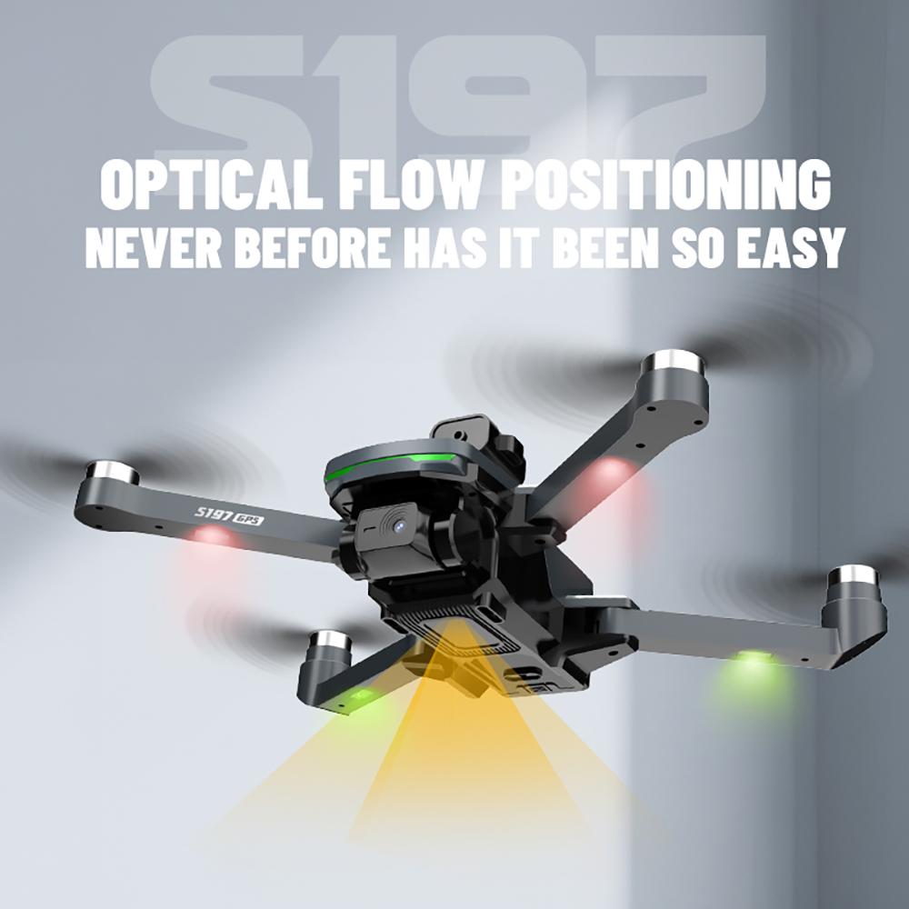 2025 New S197 GPS Max Large Screen Drone Professional Brushless Motor GPS WIFI GPV HD ESC Dual Camera Obstacle Avoidance Quadcopter Toy Gift