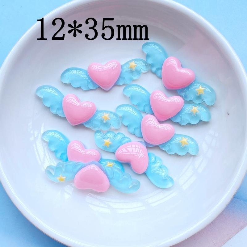 10Pcs New Cute Mini Lovely Envelope Wings Flat Back Resin Cabochons Scrapbooking DIY Jewelry Craft Decoration Accessorie
