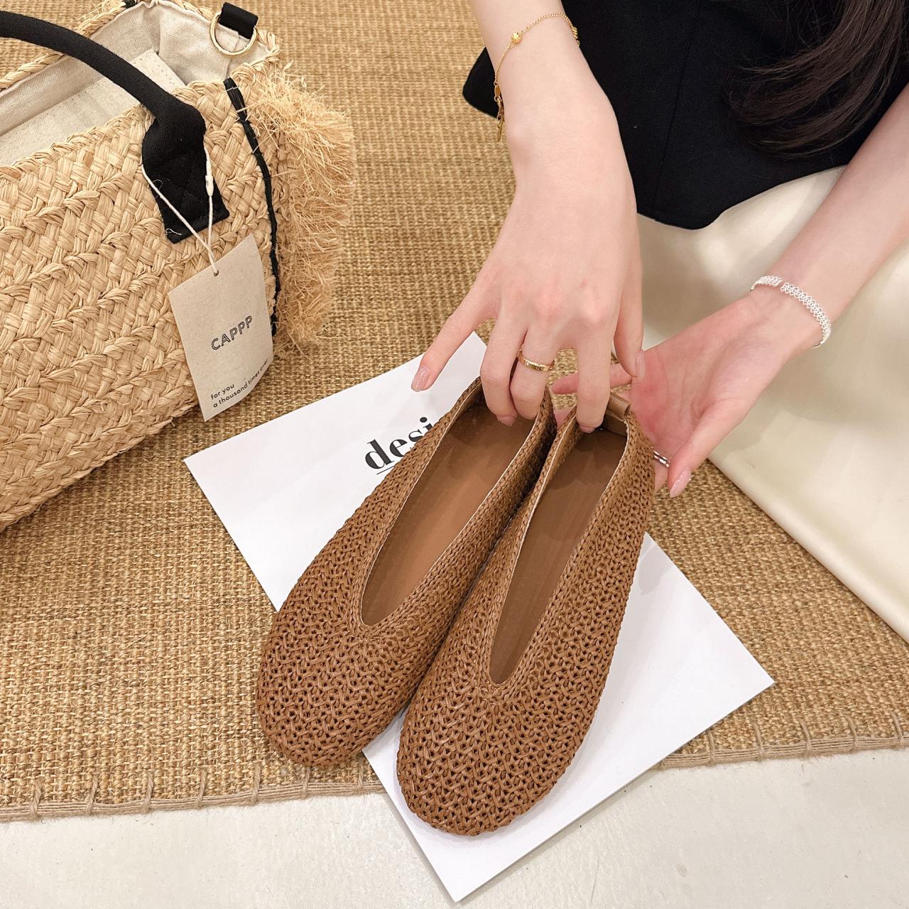 Niche Square-toe Flat-soled Deep-mouth Single Shoes British Slip-on Matte Loafers for Women 35