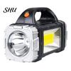LED Torchlight Portable Lamp Solar Flashlight with Handle USB Rechargeable 7 Modes High-intensity High Lumens IPX5 Waterproof Work Light Camping Torch
