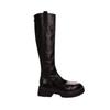 Anti-slip Single Shoes, Round Toe, Thick-soled, Chunky Heel, Medium-long Boots for Women
