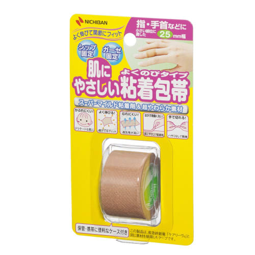 

Nichiban Skin-Friendly Adhesive Bandage, Stretchy, 25mm Wide, 3m Roll, 1 Roll