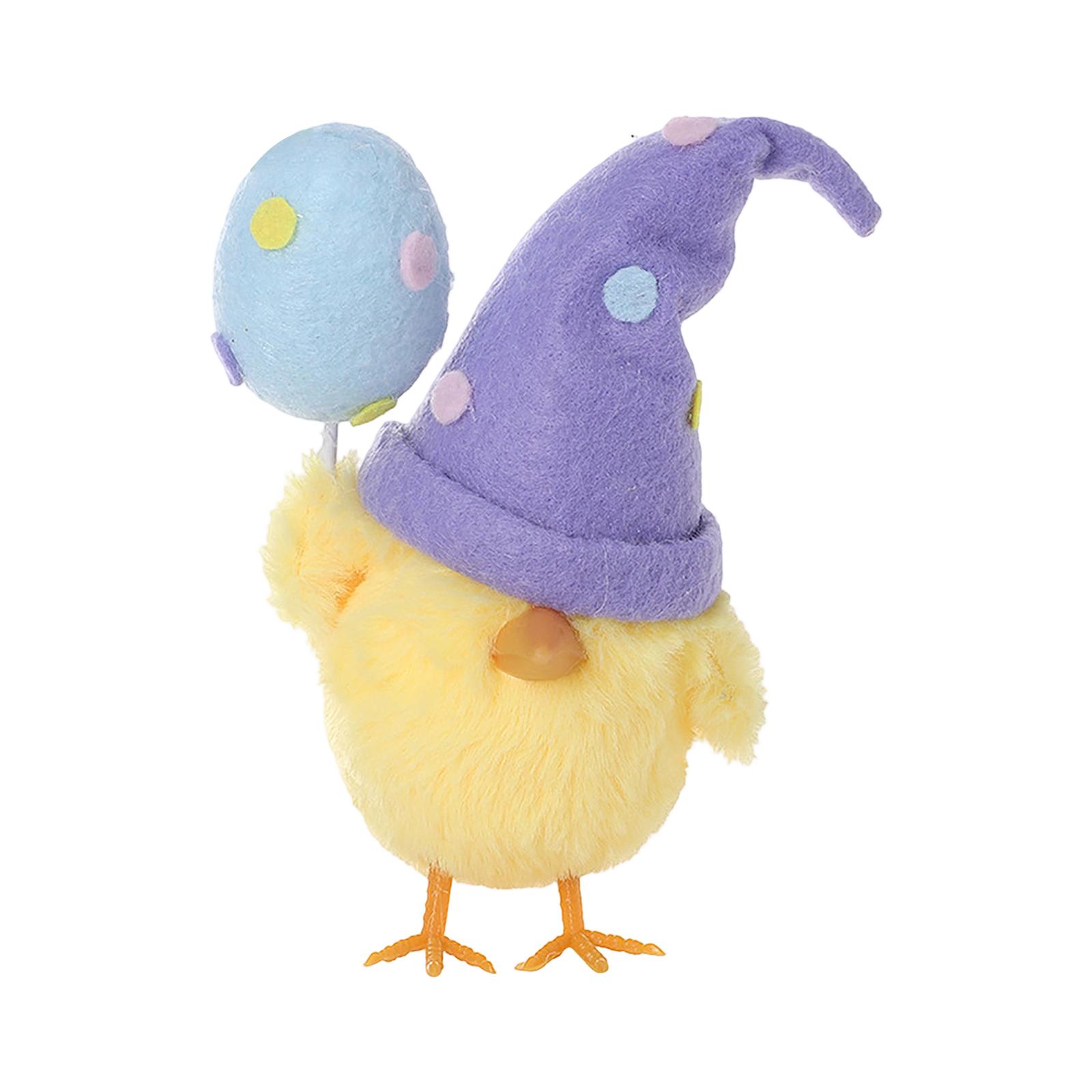 

Easter Decorations: Cute And Adorable Easter Egg And Chick Figurines, Perfect For Holiday Party Gifts. фиолетовый