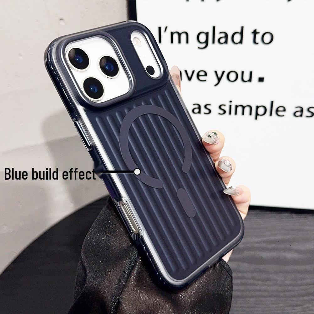 

Solid Color Frosted Magnetic Case for iPhone 17 Pro Max - Drop-Proof, Skin-Feel Design For 17 Pro синий