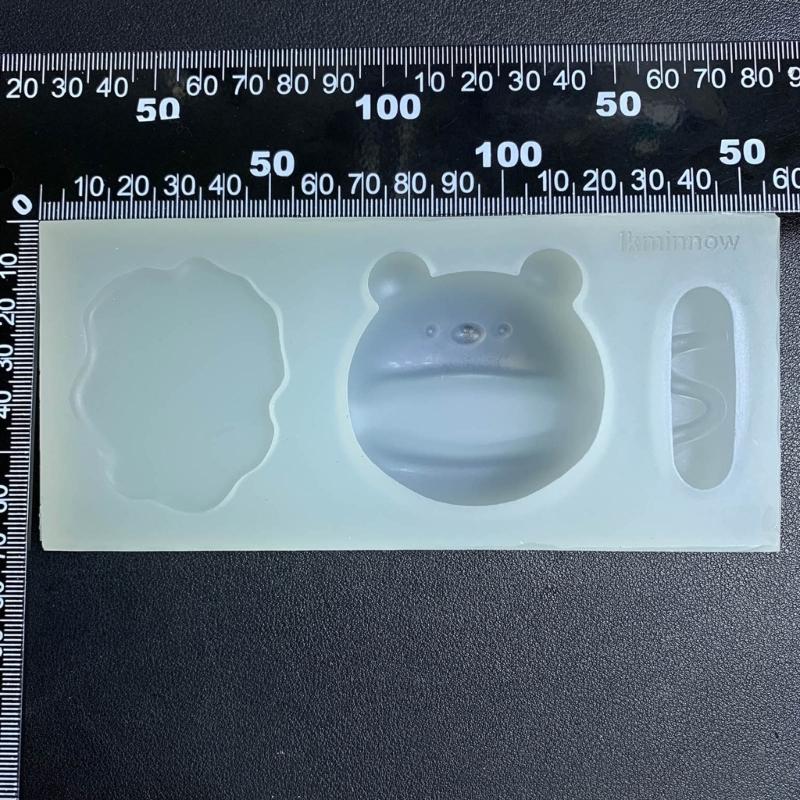 Hot Dog Stress Relief Toy Resins Molds Little Bear DIY Decompression Toy Squeezing Stretch Toy Silicone Molds for Kids