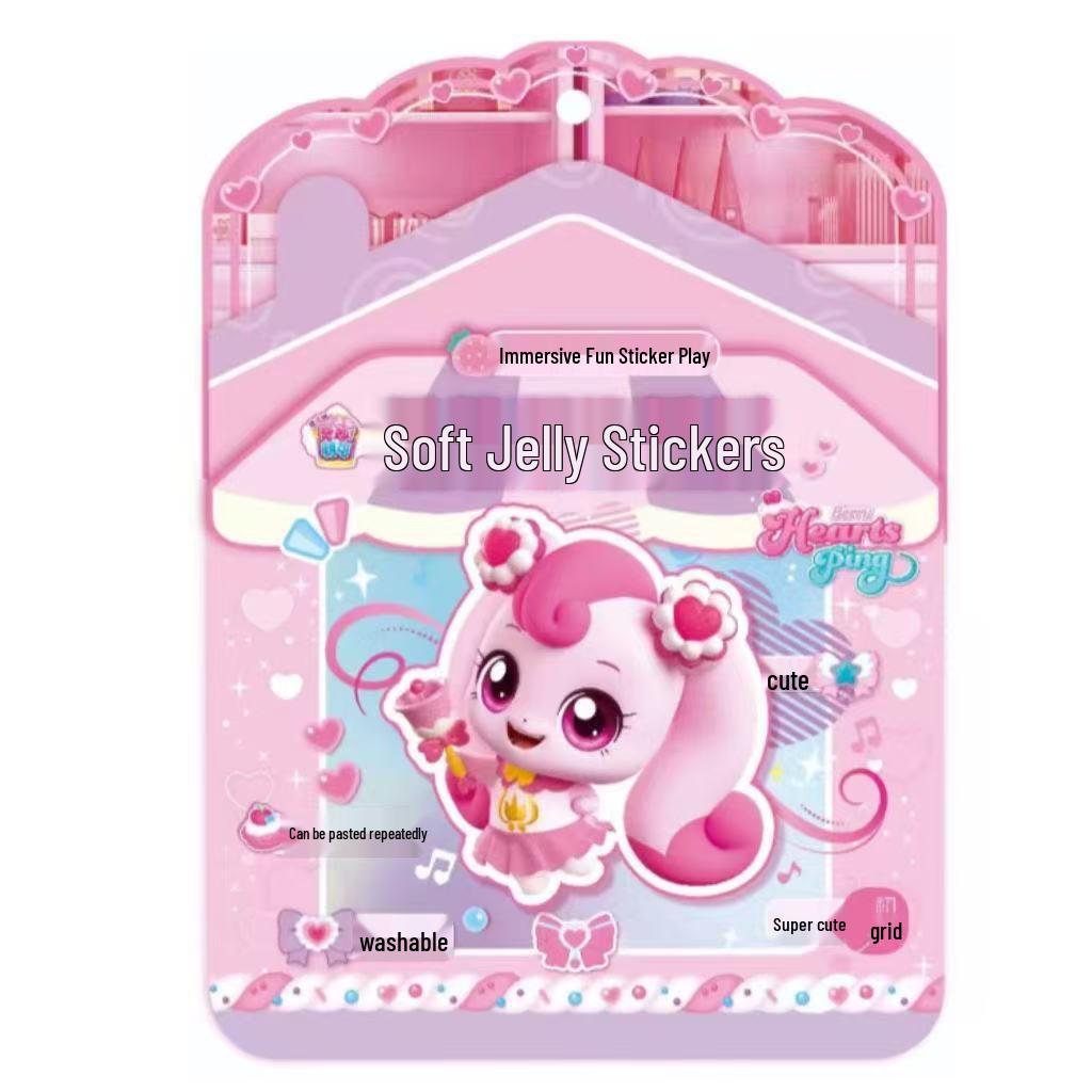 Sanrio Kuromi & My Melody Reusable Jelly Stickers for Kindergarten Girls - Educational Cartoon Toy