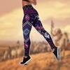 Kreuzmuster-Druck-Yoga-Outfit für Damen, modische 3D-gedruckte Workout-Leggings, Fitness, Sport, hohe Taille, lässige Yoga-Hose