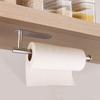 Stainless Steel Punch-Free Cabinet Holder for Napkins, Paper Towels, Plastic Wrap, and Toilet Paper Rolls