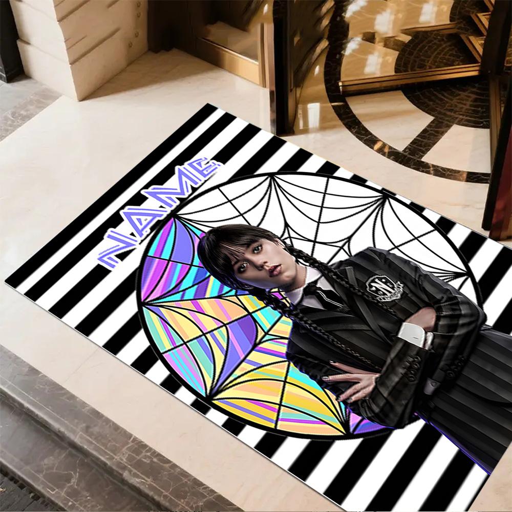 Spider Web Mystery Customize Your Name Floor Mat Perfect for Outdoor Bedrooms Balcony Study room Antislip Carpet Office home decor Wedding Party Gift