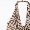 Fashion Style 2024 Amoi Women's Linen Blend Animal Pattern Print Mid Length Long Length Midi Skirt Dress 8088032