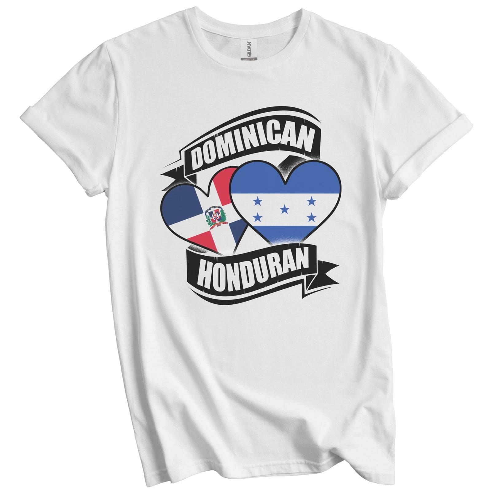 Dominican Honduran Hearts Dominican Republic Honduras Flags T-Shirt S