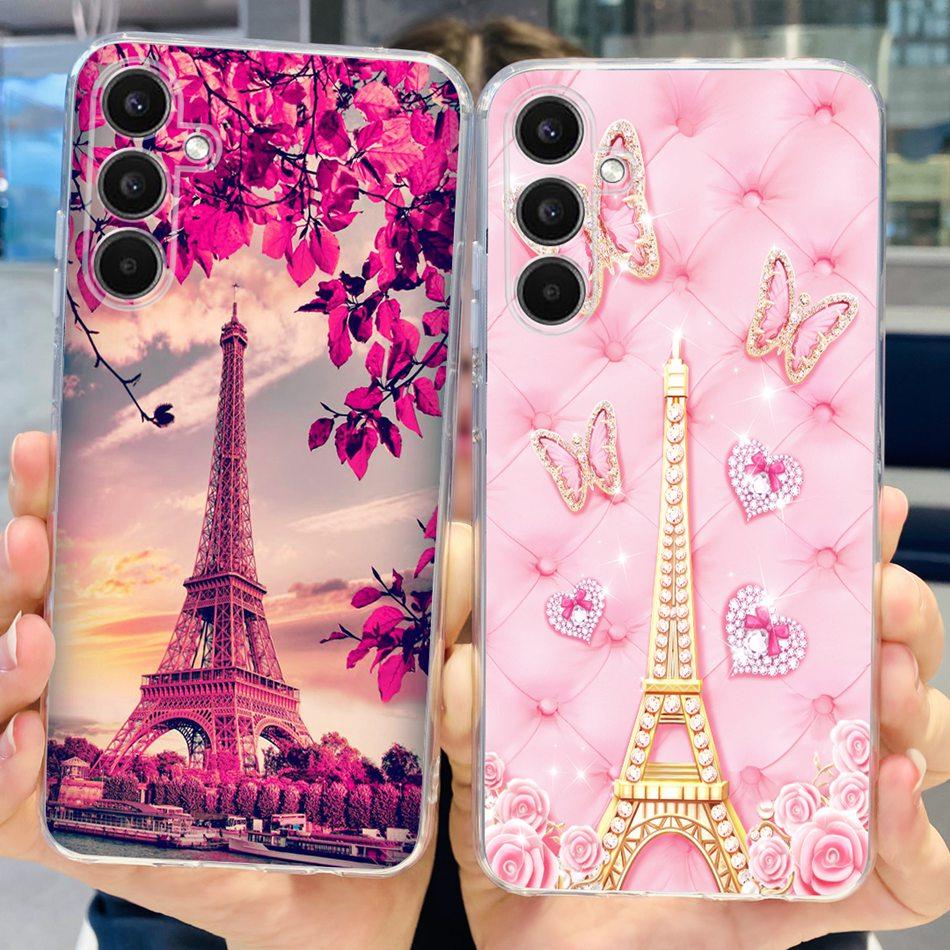 For Samsung Galaxy A24 SM-A245F Phone Case Stylish Cat Painted Soft Silicone TPU Cover For Samsung A24 A34 A54 A346B SM-A546B