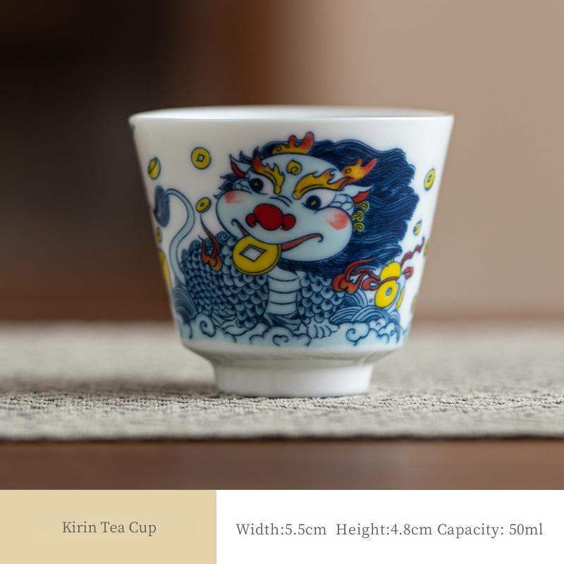

150ml Chinese Kylin Pattern Teapot Auspicious Lucky Meaning Kylin Tea Maker Tea Kettle Kung Fu Tea Set Tea Ceremony