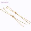 18K Gold Plated Kastenketten Armband Gliederverlängerungskette, Für Schmuckherstellung Zubehör DIY Halsketten Zubehör Großhandel