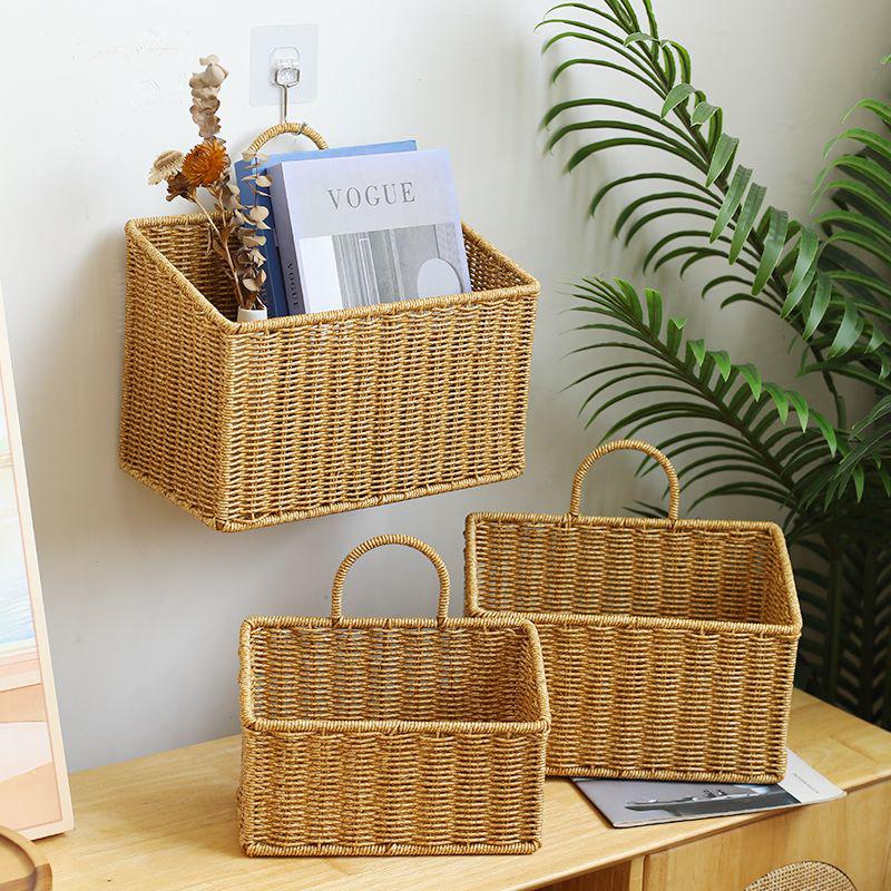 Wall Storage Basket Kitchen Plastic Item Baskets Modern Living Room Decor Design Storage Basket Creative Accessories Baskets