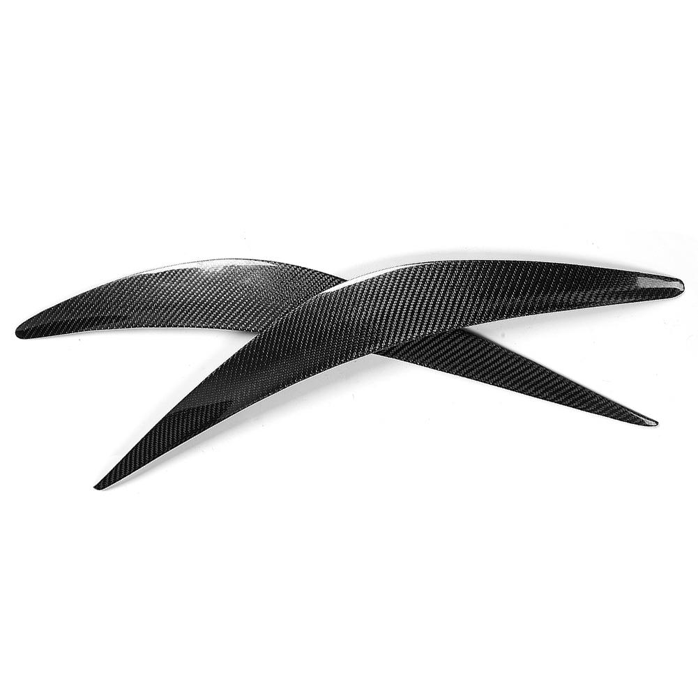 

Pair of Carbon Fiber Headlight Lamp Eyebrow Eyelids Trim Sticker Fit for Infiniti Q50 2014 2018