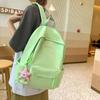 Schoolbag Junior Senior High School Student Solid Color Backpack Women's Backpack
