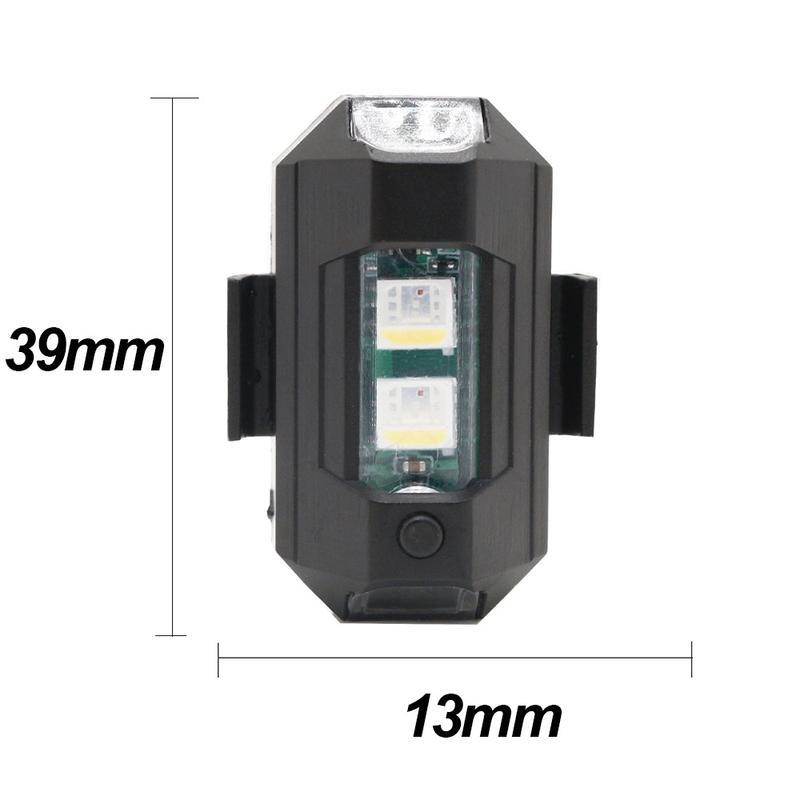 Motorcycle LED RGB Warning Light For Car Universal FPV RC Drone With Strobe Lights RGB Tail Light Mini Signal Lamp Safety Lights