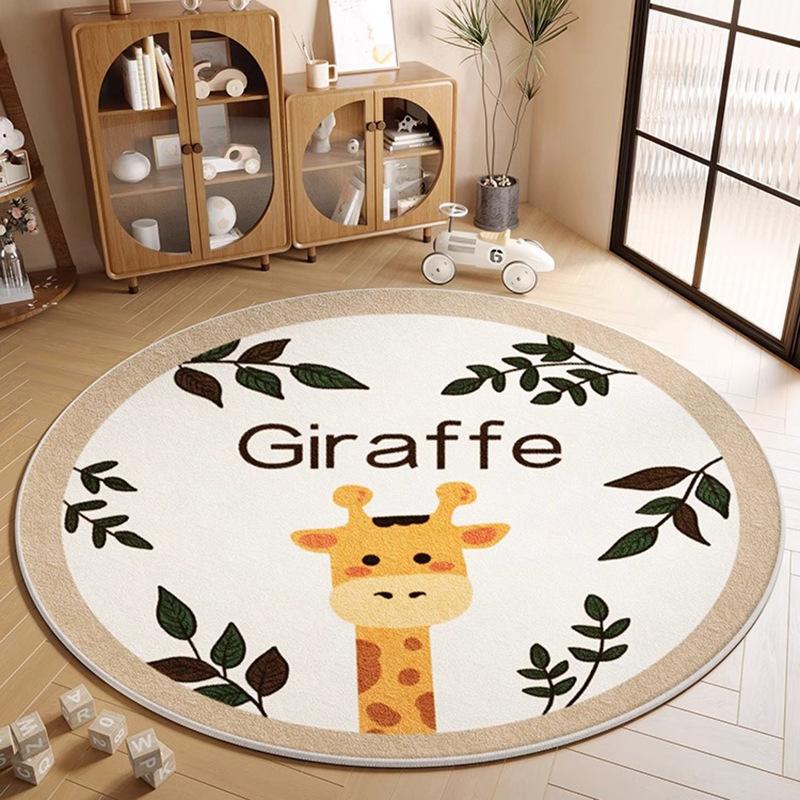 Cartoon Living Room Children's Room Round Carpet Room Maintenance Free Carpets Sound Insulation Anti Slip Beside Rug
