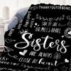 1pc Black Blanket Birthday Gift for Sister Smooth Flannel Blanket for Home Living Room Bedroom Decor a New Year Christmas Gift