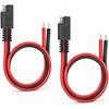 12AWG SAE Connector, 2-Pack SAE Single Plug Pigtail Extension Cable