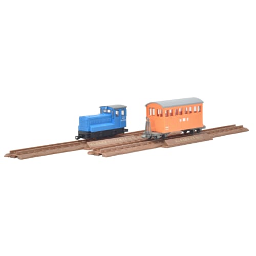 

Railway Collection Tetsuro Narrow Gauge 80 Cat Mountain Forest Railway Diesel Locomotive (Blue) + 2 Passenger Cars Set (D) Diorama Supplies