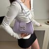 Casual Textured Underarm Bag for Women New Trendy and Fashionable Simple Small Square Bag Solid Color Fashionable One-shoulder Small Square Bag