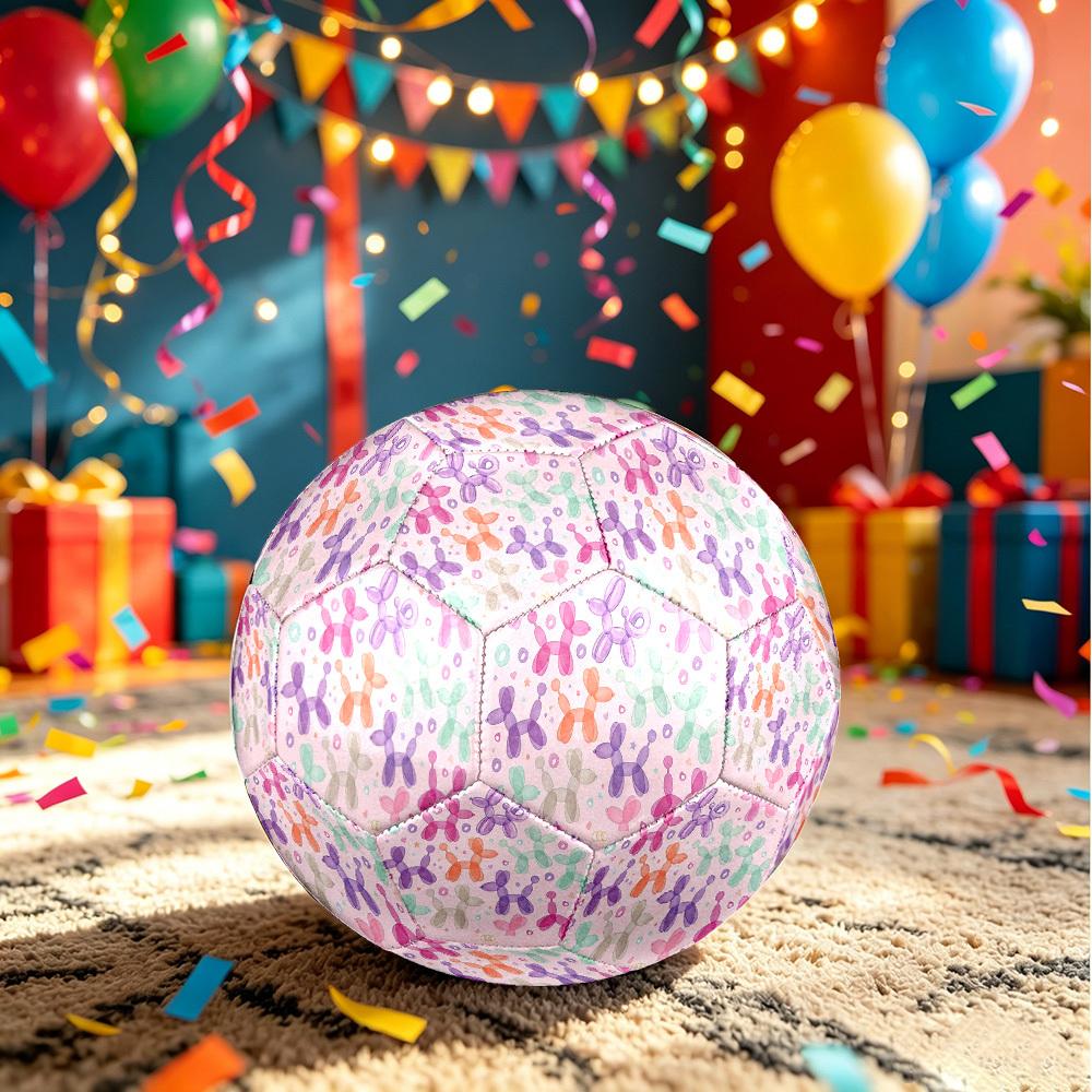 1pc Balloon Animal Party Theme Soccer Ball Football, Size 5, Lightweight PVC, Outdoor Training Soccer Ball,Gift j61412 Size 5