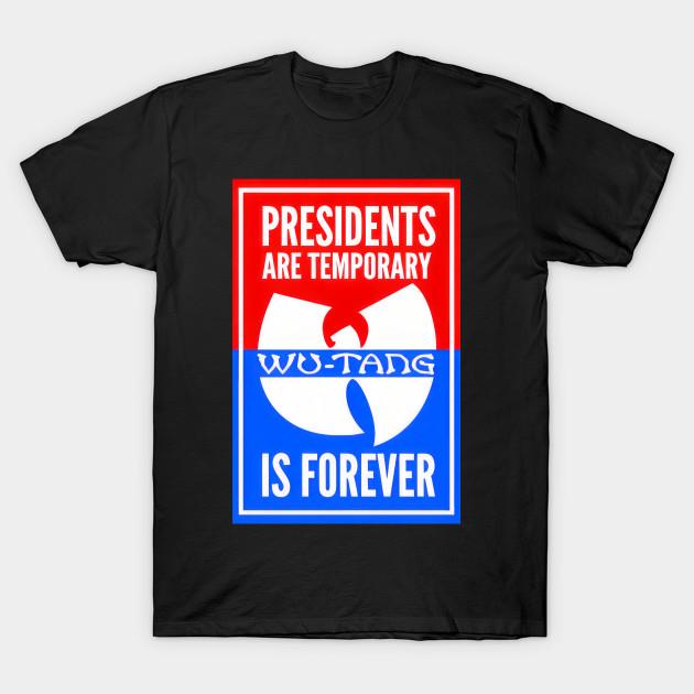 

Men Black Print T-shirt Presidents Are Temporary Wutang Is Forever - Amine #2127 No-Cut Transfer Paper Print Cotton Tshirt 4XL чорний