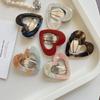 1pc Acetate Hollowed Heart Hair Clip Cute Side Pins Sweet Hairpin Elegant Barrettes Women Hair Accessories