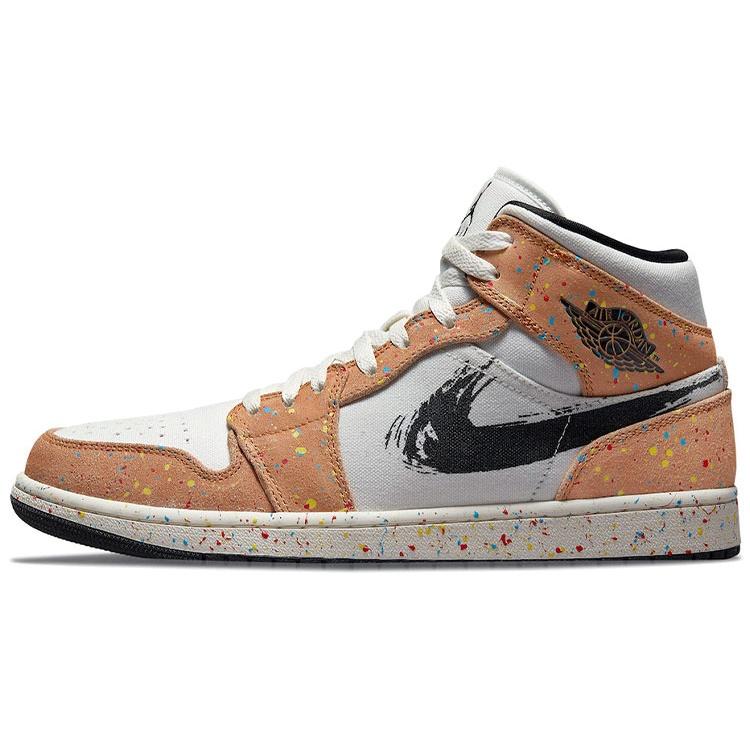 Air Jordan 1 Mid SE Brushstroke Paint Splatter Men s DA8005-100 EU 37.5