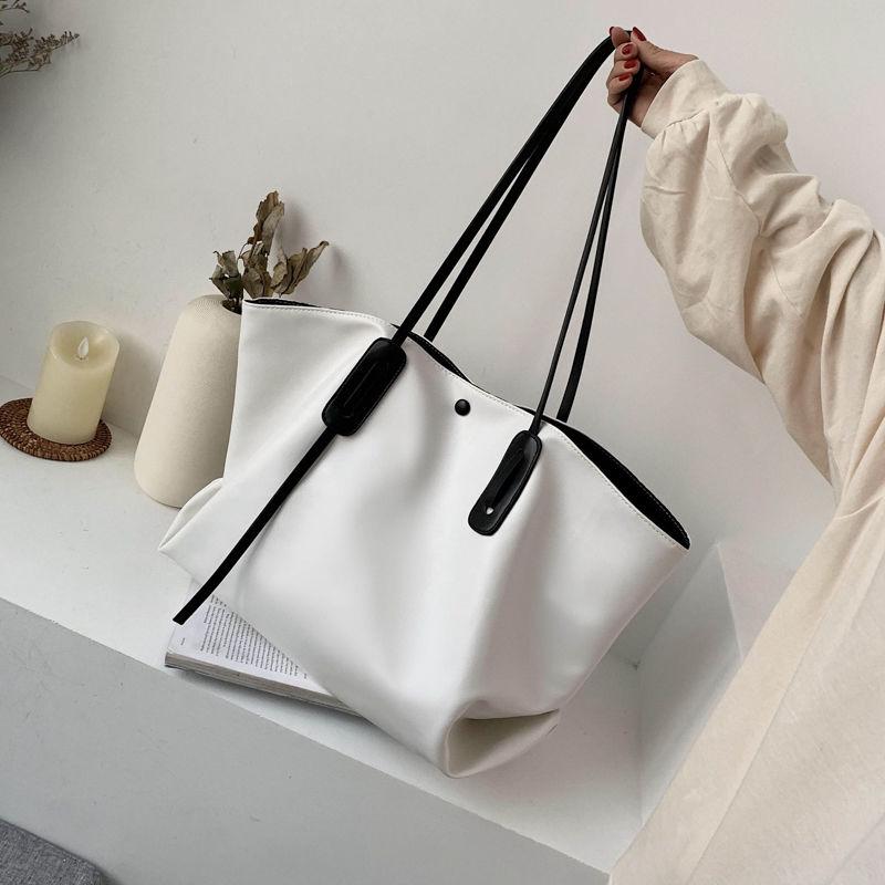 Large Capacity Women's Bag Korean Style Fashion Casual Handbag Shoulder Bag Versatile Simple Parent-Child Tote Bag