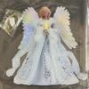 LED Illumination Christmas Tree Top Star Golden LED Glowing Pendant Angel Doll Tree Top  New Year