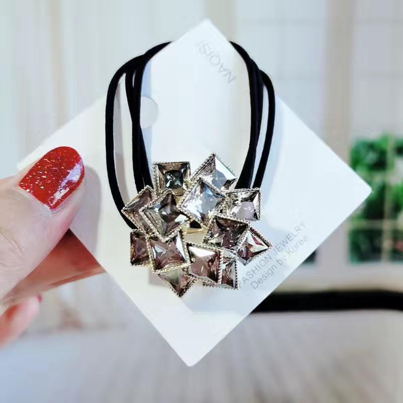 Korean Crystal Hair Ring: Cute Mori Girl Ponytail Accessory