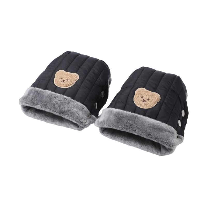 

Adjustable Strollers Waterproof Gloves With Soft Lining Windproof Hand Cover Hand Warmer For Parents Caregivers чёрный