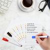 Mornajina 6Pcs Dry Erase to Do List 5x7 inch, Whiteboard Stickers for Wall with 3 Markers, Reble Lined Stickies Planner to Do List, Suitable for
