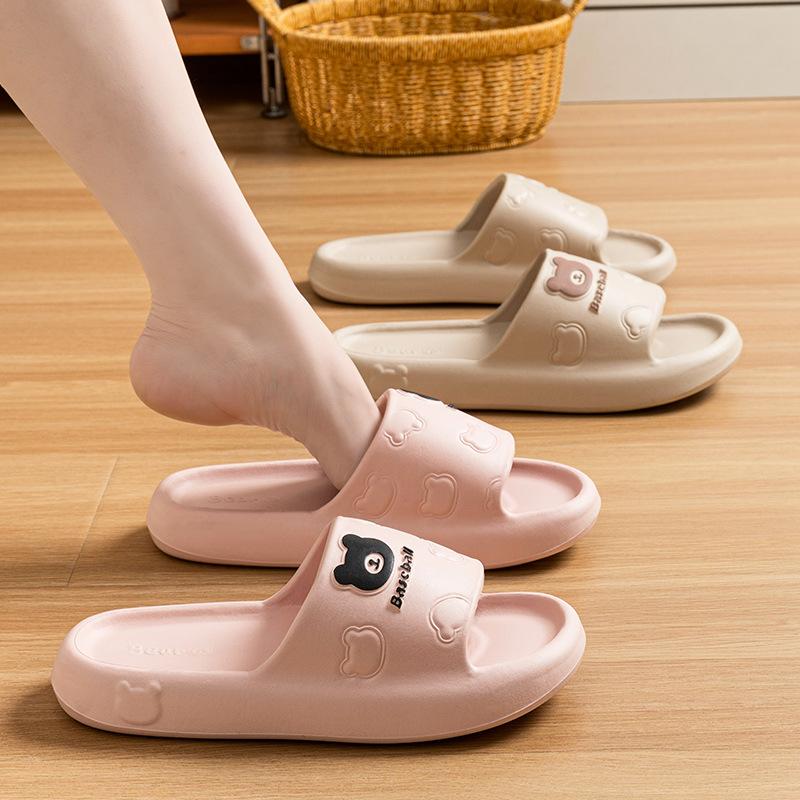 

EVA new cool slippers for men and women indoor home and outdoor wear bathing soft bottom non-slip and non-smelly feet couple sandals 40-41 Suitable for 39-40 feet