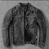 Motor Rider Real Jacket,Mens Vintage Leather Coat.slim Fit Natural Cowhide Clothes