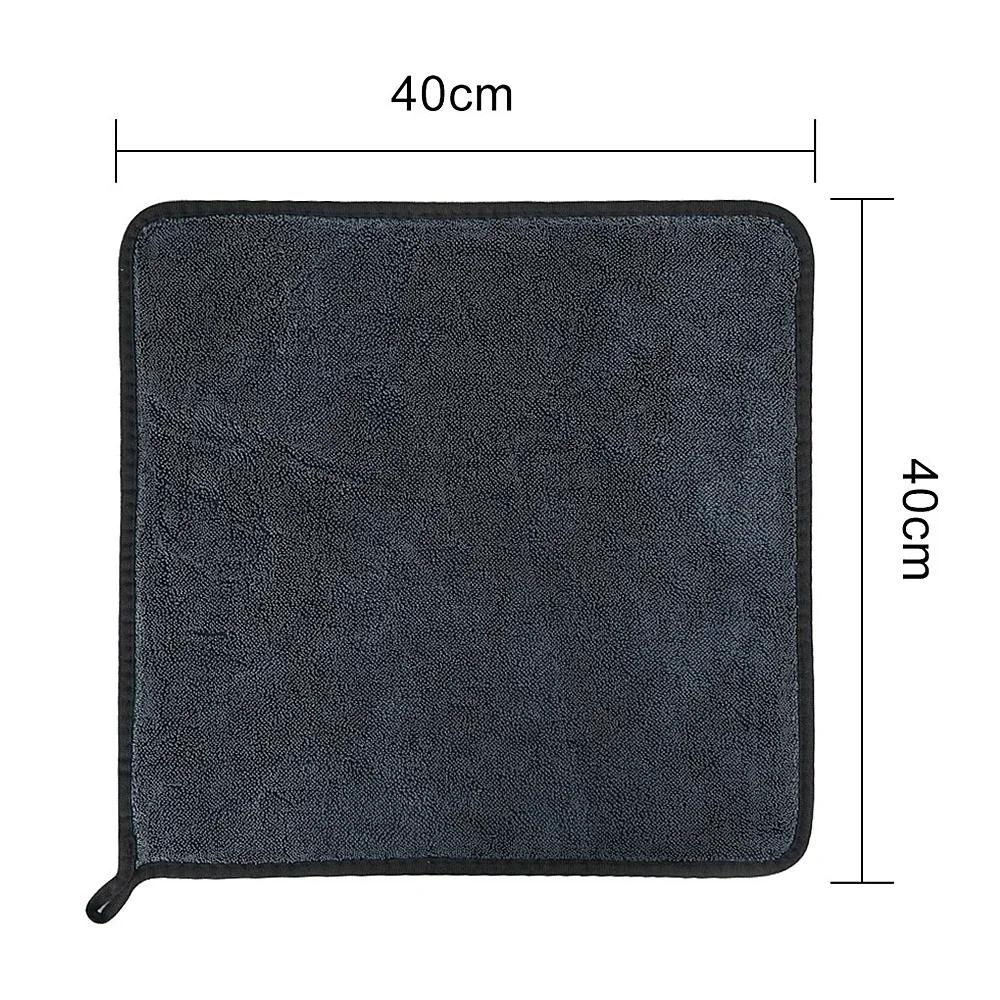 Microfiber Car Wash Towel High-quality Thicken Plush Double-sided Car Detailing Home Kitchen Cleaning Cloth Super Absorbent Rags