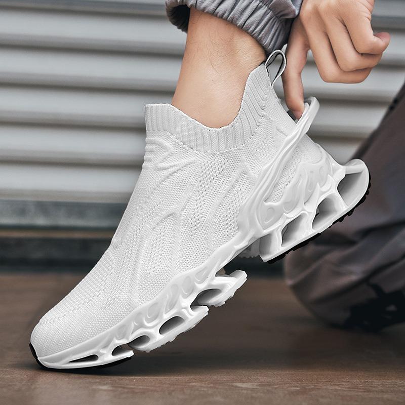 Summer Breathable Mesh Fly-woven Sneakers Running Blade Shoes Men's and Women's Shoes Trendy Shoes Socks Shoes Old