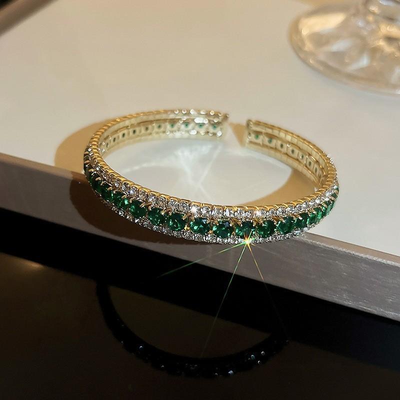 Stone Letter Bracelet Light Luxury Temperament Bracelet Fashion Versatile High-end Jewelry
